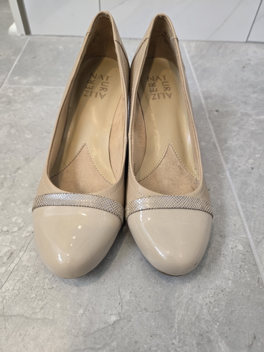 Naturalizer Women's Nude Patent Cap-Toe Pumps